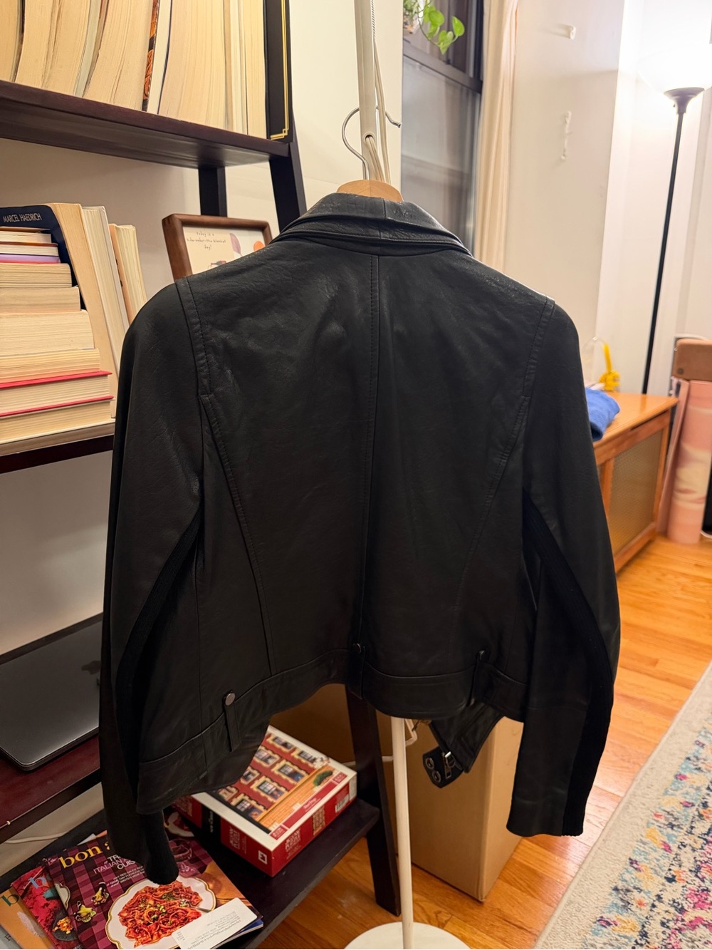 Vince Black Leather Motorcycle Jacket - Picture 3 of 3